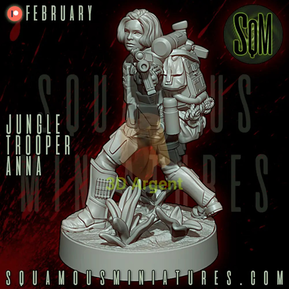 Jungle Trooper Anna Star Wars Legion compatible 3D Resin Miniatures Squamous Toys & Games:Wargames & Role-Playing:Star