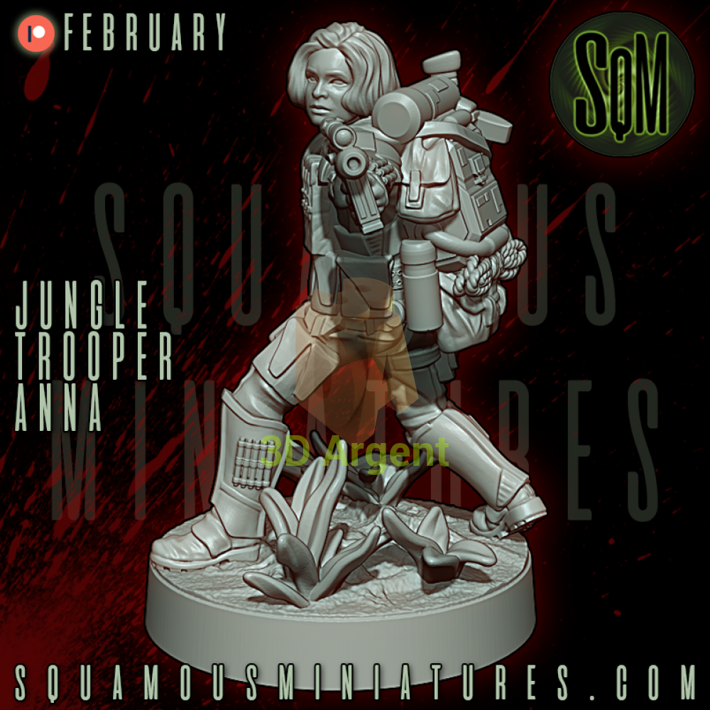 Jungle Trooper Anna Star Wars Legion compatible 3D Resin Miniatures Squamous Toys & Games:Wargames & Role-Playing:Star