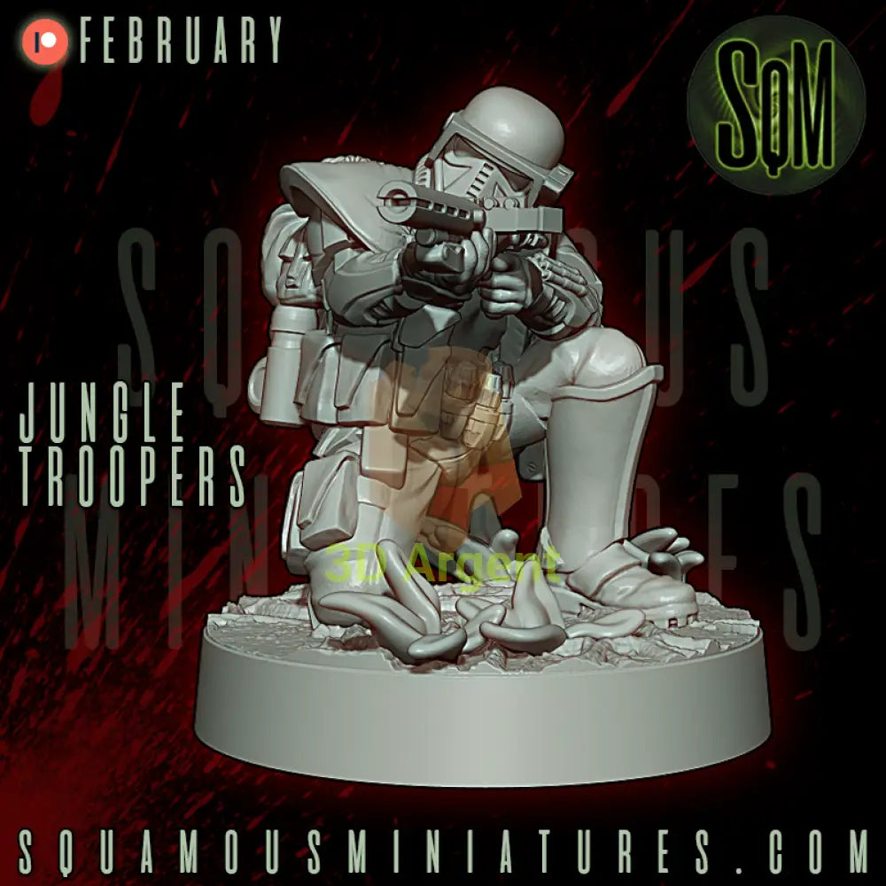 Jungle Troopers Star Wars Legion compatible 3D Resin Miniatures Squamous Toys & Games:Wargames & Role-Playing:Star Wars