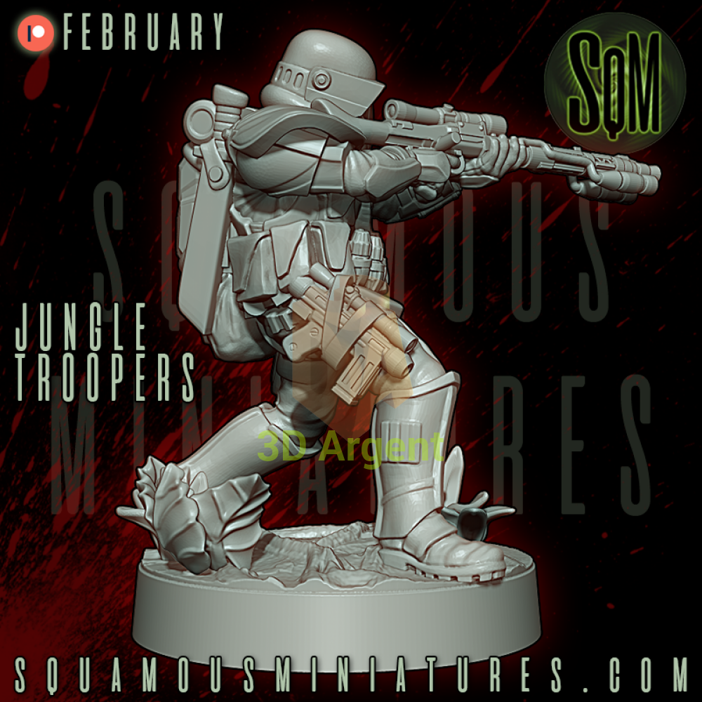 Jungle Troopers Star Wars Legion compatible 3D Resin Miniatures Squamous Toys & Games:Wargames & Role-Playing:Star Wars