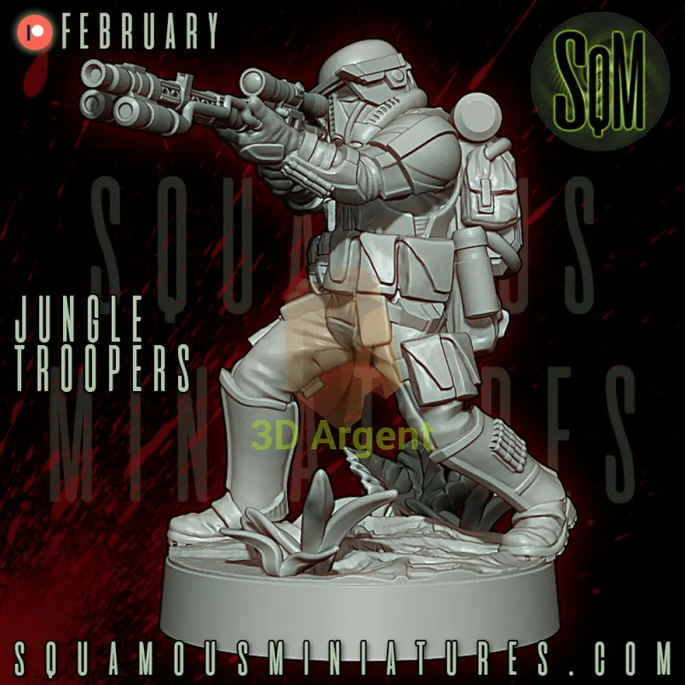 Jungle Troopers Star Wars Legion compatible 3D Resin Miniatures Squamous Toys & Games:Wargames & Role-Playing:Star Wars