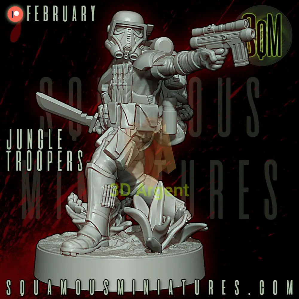 Jungle Troopers Star Wars Legion compatible 3D Resin Miniatures Squamous Toys & Games:Wargames & Role-Playing:Star Wars