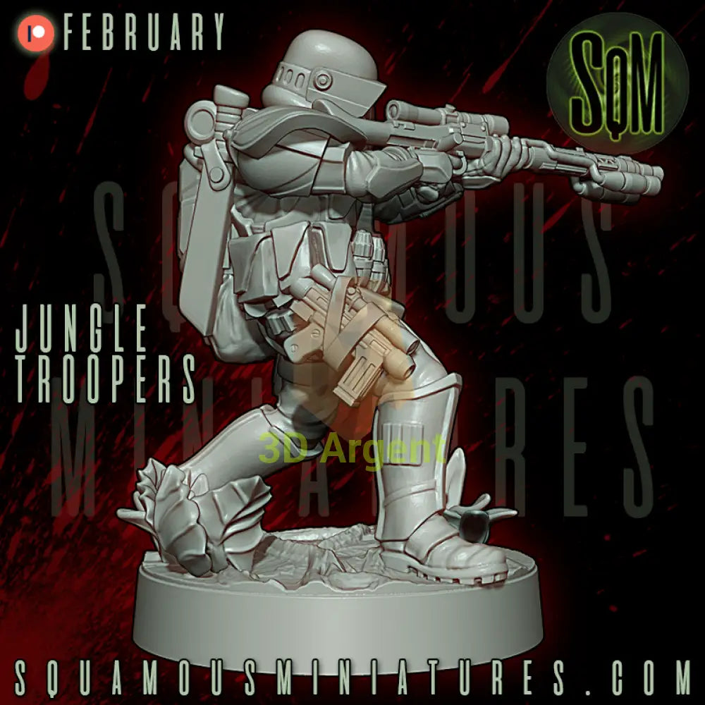 Jungle Troopers Star Wars Legion compatible 3D Resin Miniatures Squamous Toys & Games:Wargames & Role-Playing:Star Wars