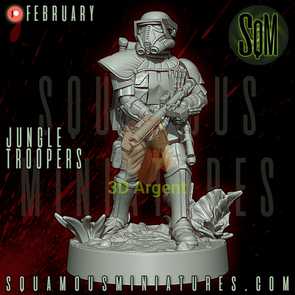 Jungle Troopers Star Wars Legion compatible 3D Resin Miniatures Squamous Toys & Games:Wargames & Role-Playing:Star Wars