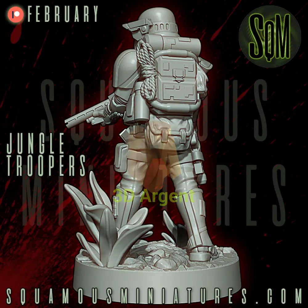 Jungle Troopers Star Wars Legion compatible 3D Resin Miniatures Squamous Toys & Games:Wargames & Role-Playing:Star Wars