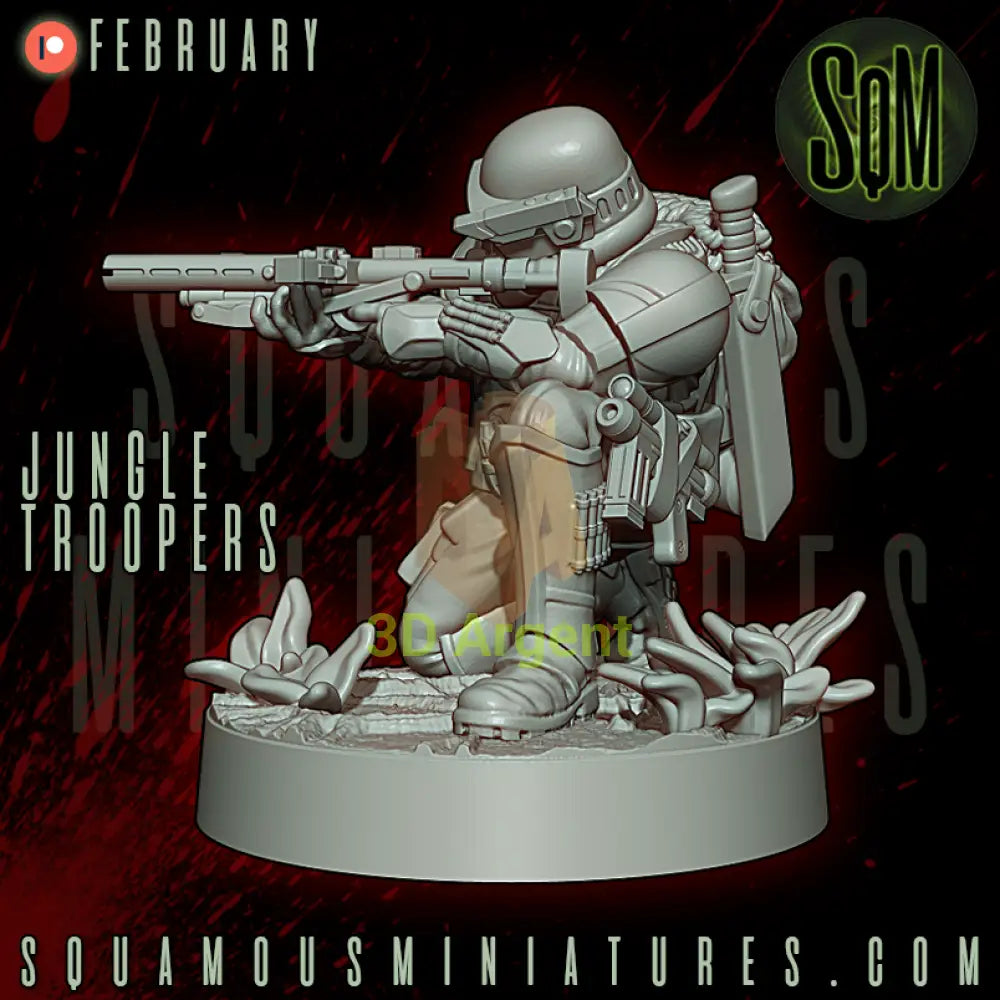 Jungle Troopers Star Wars Legion compatible 3D Resin Miniatures Squamous Toys & Games:Wargames & Role-Playing:Star Wars
