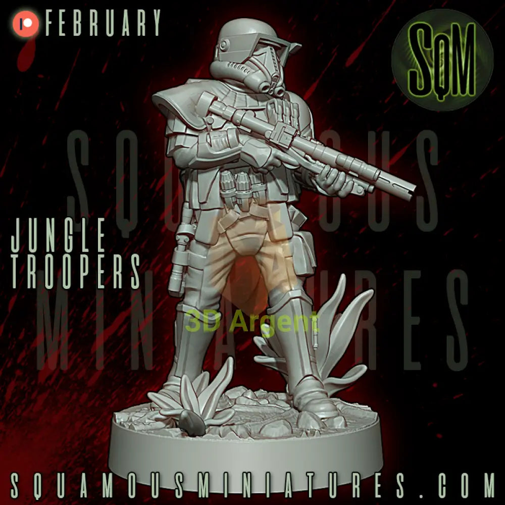 Jungle Troopers Star Wars Legion compatible 3D Resin Miniatures Squamous Toys & Games:Wargames & Role-Playing:Star Wars