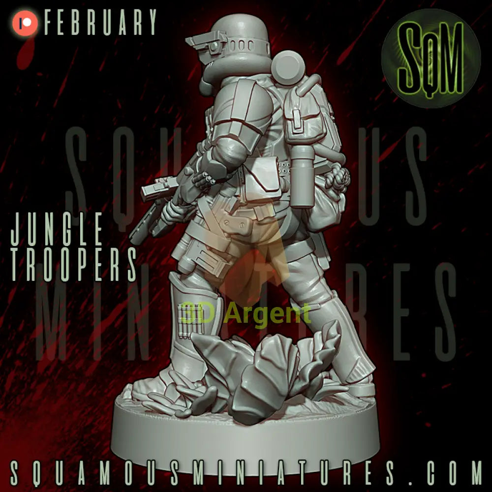 Jungle Troopers Star Wars Legion compatible 3D Resin Miniatures Squamous Toys & Games:Wargames & Role-Playing:Star Wars