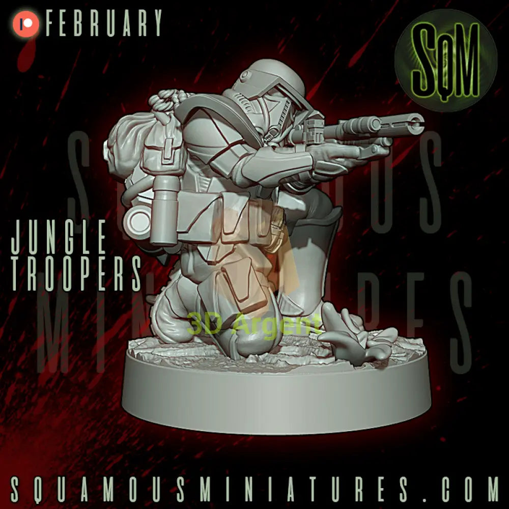 Jungle Troopers Star Wars Legion compatible 3D Resin Miniatures Squamous Toys & Games:Wargames & Role-Playing:Star Wars