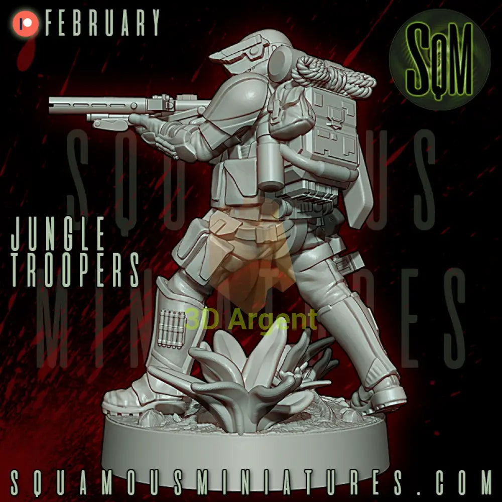 Jungle Troopers Star Wars Legion compatible 3D Resin Miniatures Squamous Toys & Games:Wargames & Role-Playing:Star Wars