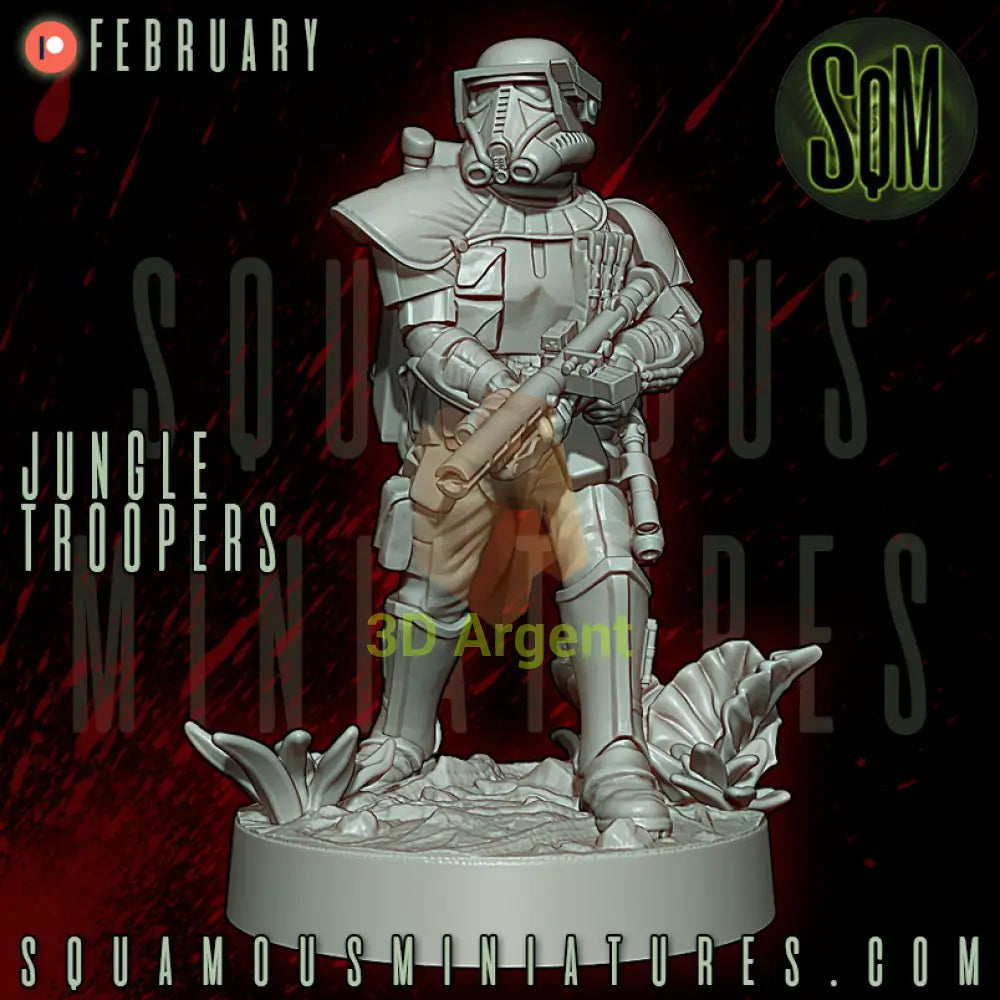Jungle Troopers Star Wars Legion compatible 3D Resin Miniatures Squamous Toys & Games:Wargames & Role-Playing:Star Wars