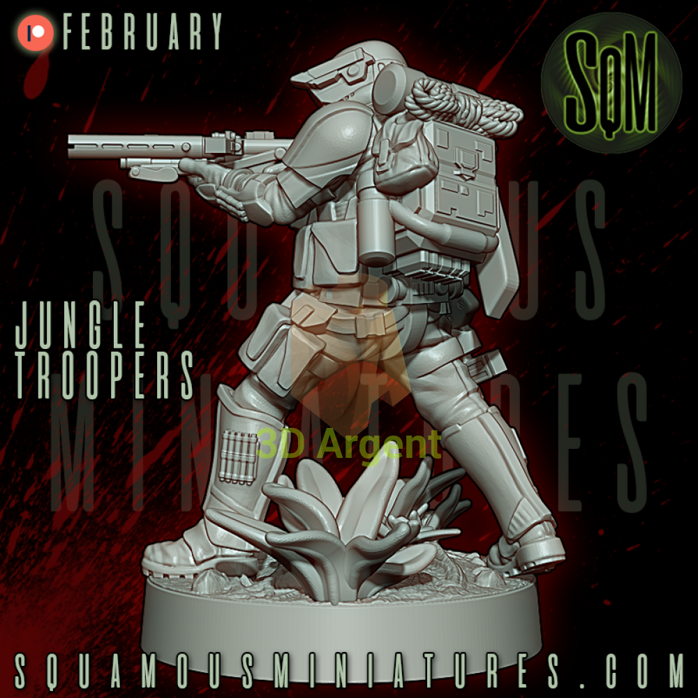 Jungle Troopers Star Wars Legion compatible 3D Resin Miniatures Squamous Toys & Games:Wargames & Role-Playing:Star Wars
