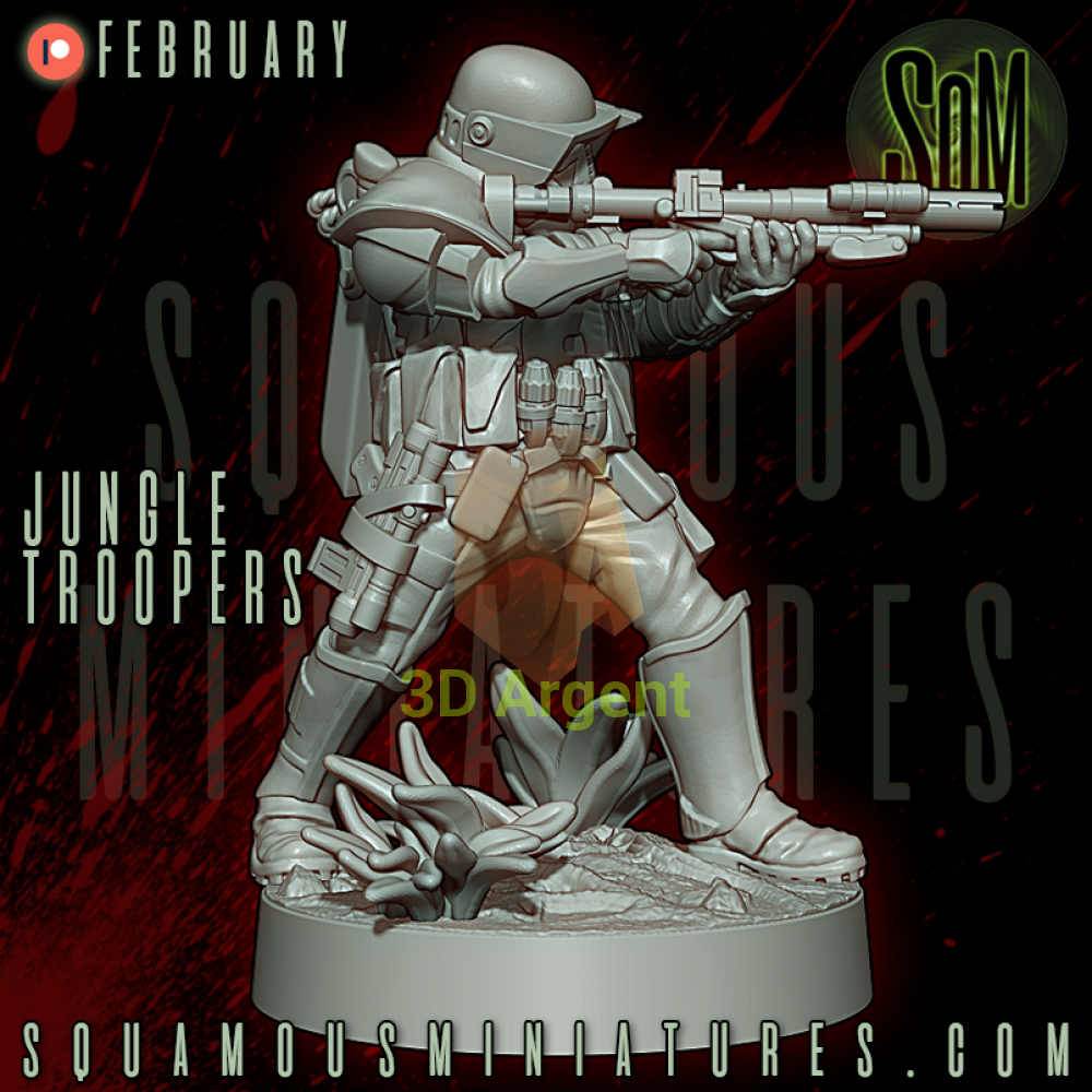 Jungle Troopers Star Wars Legion compatible 3D Resin Miniatures Squamous Toys & Games:Wargames & Role-Playing:Star Wars