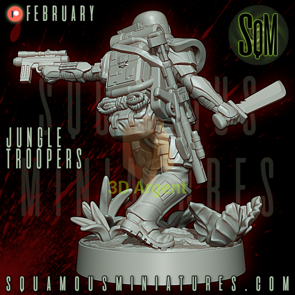 Jungle Troopers Star Wars Legion compatible 3D Resin Miniatures Squamous Toys & Games:Wargames & Role-Playing:Star Wars
