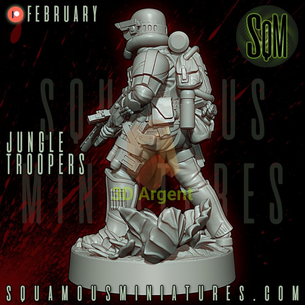 Jungle Troopers Star Wars Legion compatible 3D Resin Miniatures Squamous Toys & Games:Wargames & Role-Playing:Star Wars
