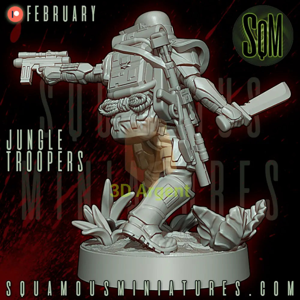 Jungle Troopers Star Wars Legion compatible 3D Resin Miniatures Squamous Toys & Games:Wargames & Role-Playing:Star Wars
