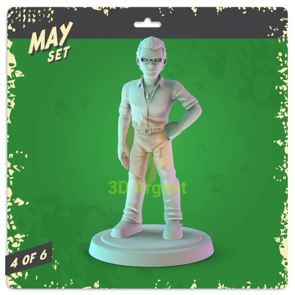 Jurassic Park Figures compatible D&D DragonLance Miniatures Pop Minis - 3 Ian Malcolm - Toys & Games:Wargames &