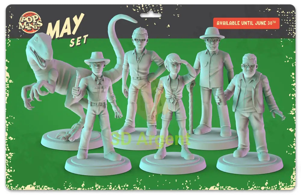 Jurassic Park Figures compatible D&D DragonLance Miniatures Pop Minis - All Figures - Toys & Games:Wargames &