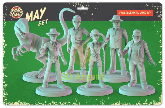 Jurassic Park Figures compatible D&D DragonLance Miniatures Pop Minis - All Figures - Toys & Games:Wargames &