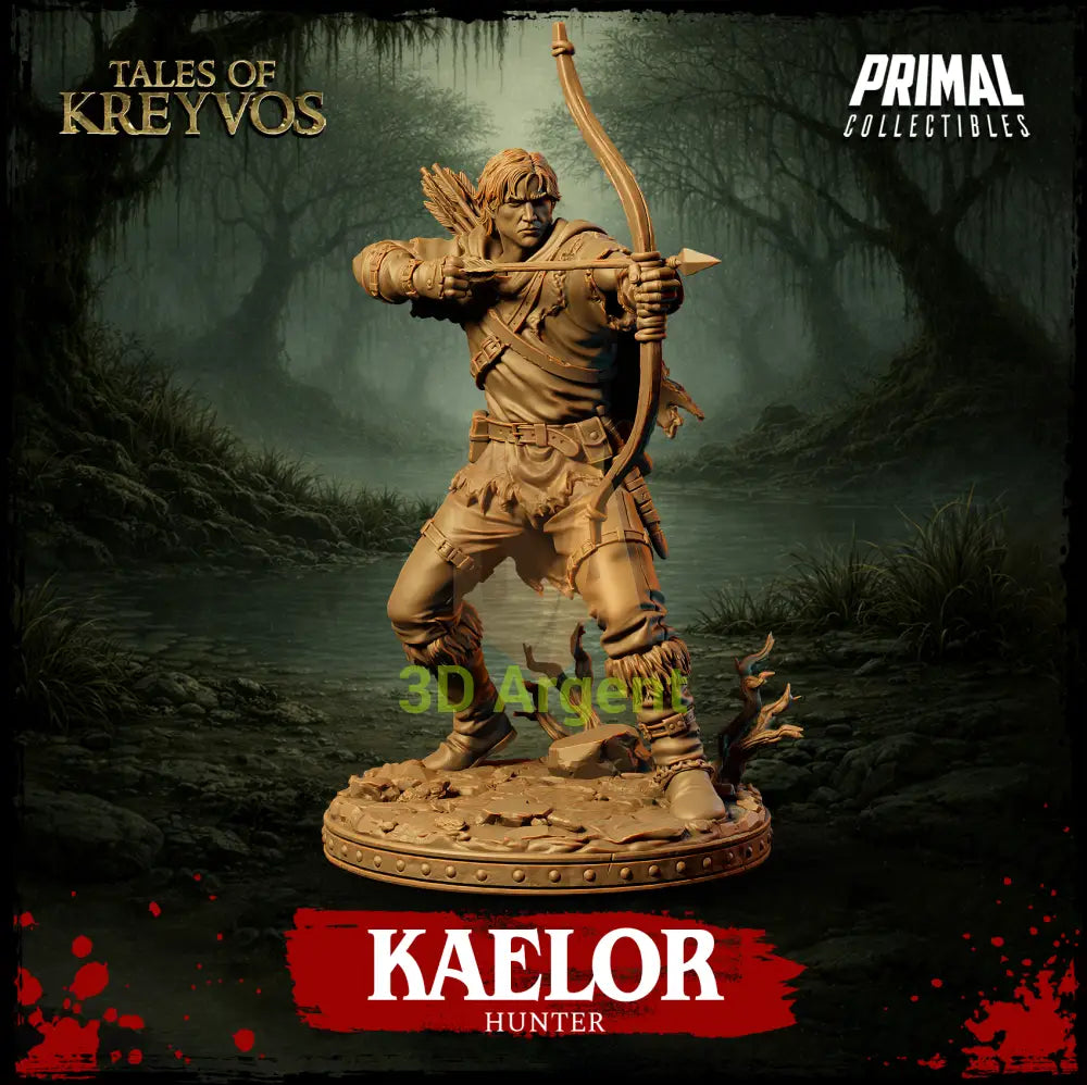 Kaelor the Hunter - Tales of Kreyvos - D&D Resin Miniature - Toys & Games:Wargames & Role-Playing:Role-Playing:Dungeons