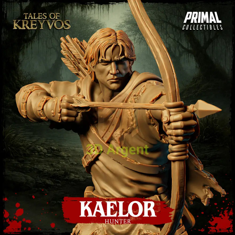 Kaelor the Hunter - Tales of Kreyvos - D&D Resin Miniature - Toys & Games:Wargames & Role-Playing:Role-Playing:Dungeons