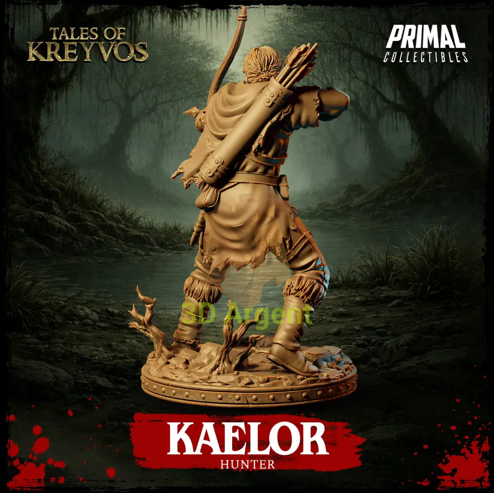 Kaelor the Hunter - Tales of Kreyvos - D&D Resin Miniature - Toys & Games:Wargames & Role-Playing:Role-Playing:Dungeons
