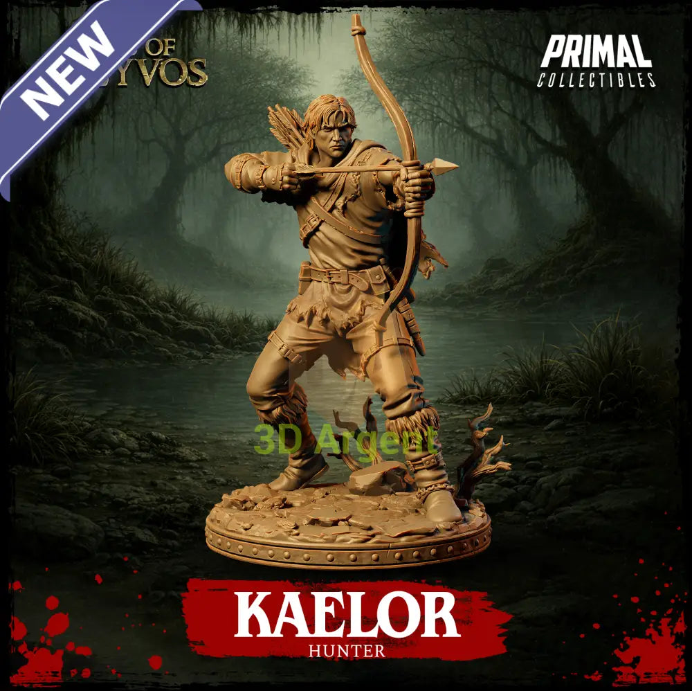 Kaelor the Hunter - Tales of Kreyvos - D&D Resin Miniature - Toys & Games:Wargames & Role-Playing:Role-Playing:Dungeons