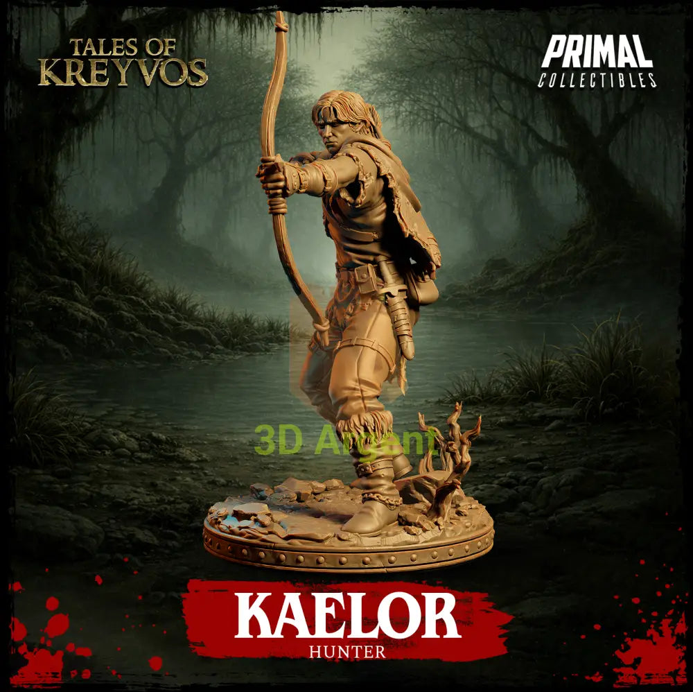 Kaelor the Hunter - Tales of Kreyvos - D&D Resin Miniature - Toys & Games:Wargames & Role-Playing:Role-Playing:Dungeons