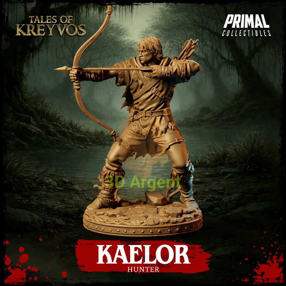 Kaelor the Hunter - Tales of Kreyvos - D&D Resin Miniature - Toys & Games:Wargames & Role-Playing:Role-Playing:Dungeons