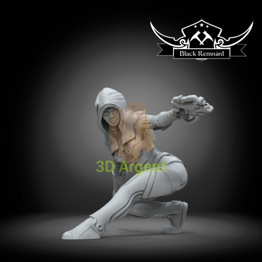 Kasumi Goto Mass Effect - Stargrave D&D 3D Printed Resin Miniatures Toys & Games:Wargames & Role-Playing:Star Wars