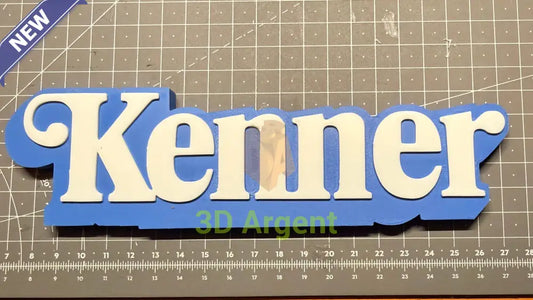Kenner Logo Sign Stand 3D Printed Multi Colour Retro Toy Display Decor Video Games & Consoles:Video Game Merchandise