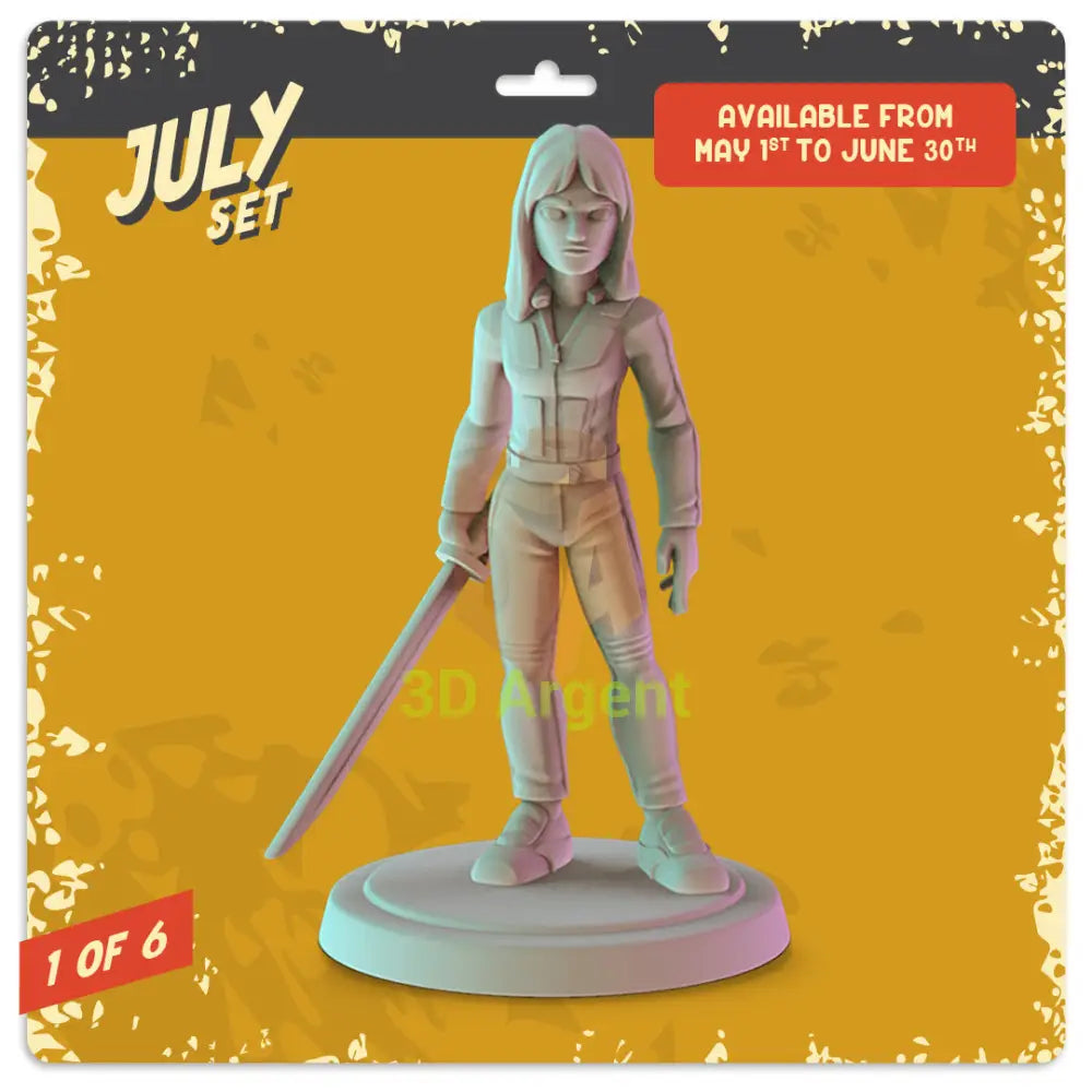 Kill Bill Figures compatible D&D DragonLance Miniatures Pop Minis - 3 The Bride - Toys & Games:Wargames &