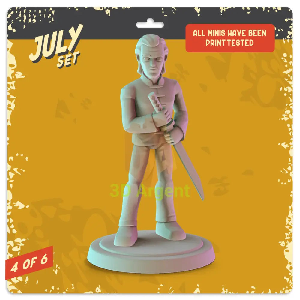 Kill Bill Figures compatible D&D DragonLance Miniatures Pop Minis - 4 Bill - Toys & Games:Wargames &