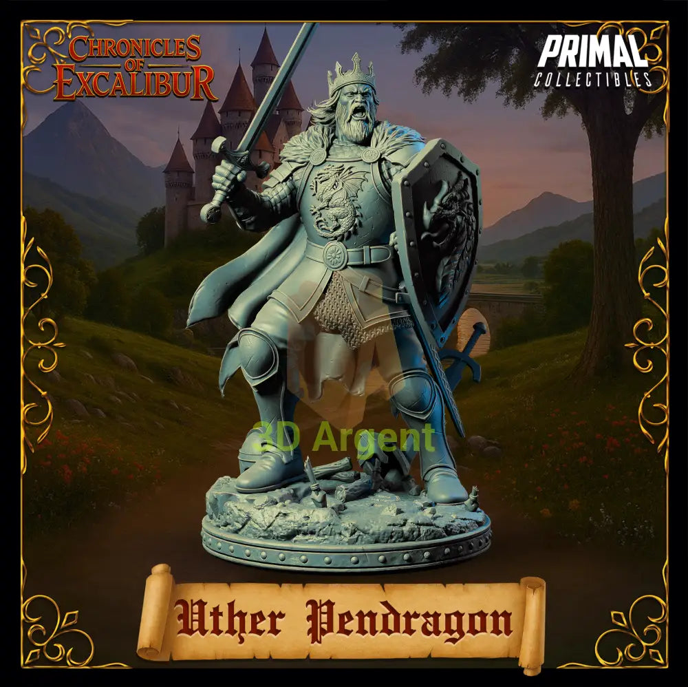 King Uther Pendragon - Fantasy compatible D&D DragonLance Miniatures Primal
