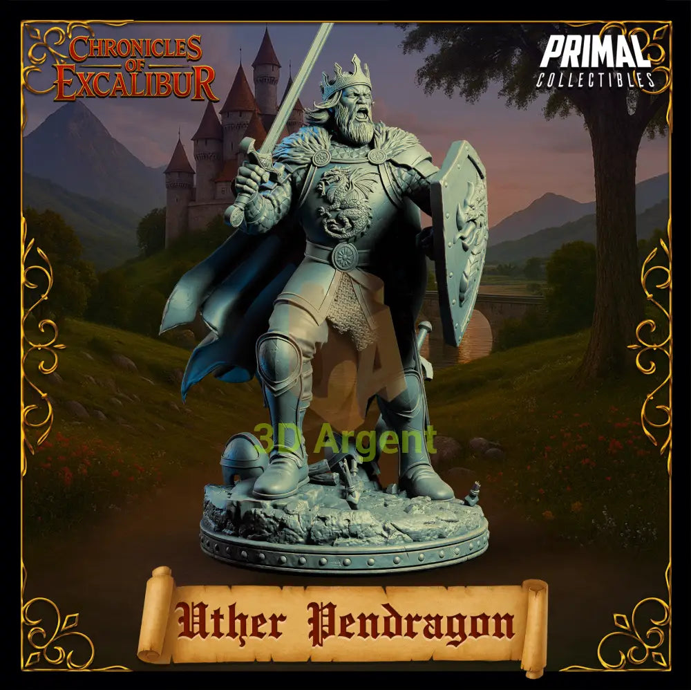 King Uther Pendragon - Fantasy compatible D&D DragonLance Miniatures Primal