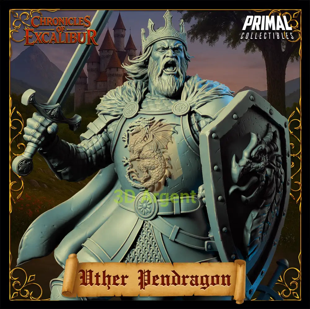 King Uther Pendragon - Fantasy compatible D&D DragonLance Miniatures Primal