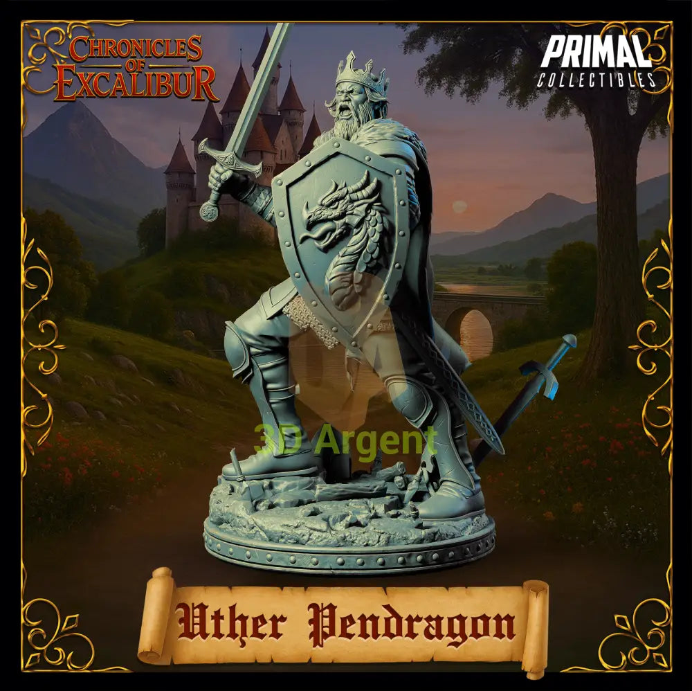 King Uther Pendragon - Fantasy compatible D&D DragonLance Miniatures Primal