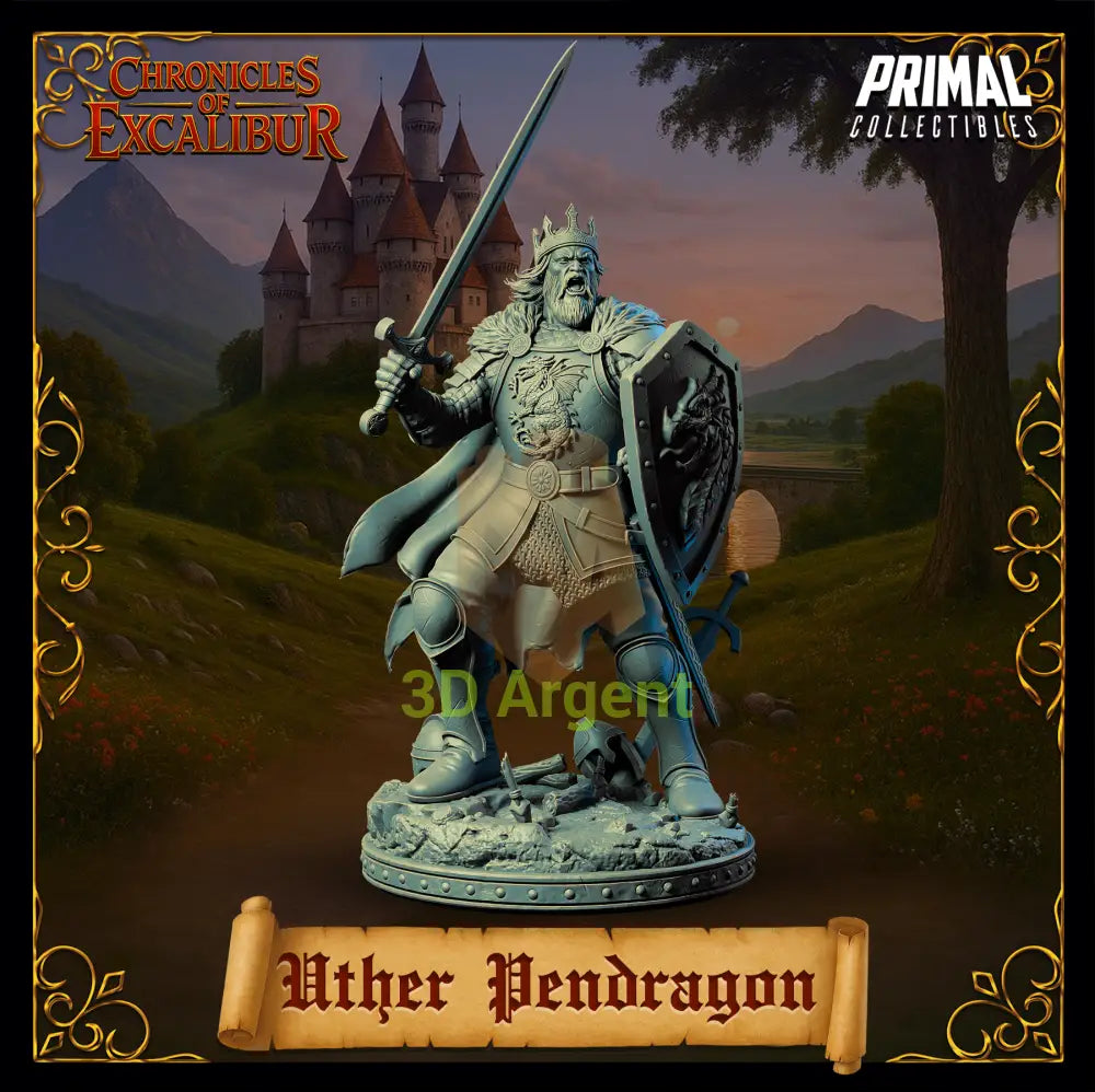 King Uther Pendragon - Fantasy compatible D&D DragonLance Miniatures Primal