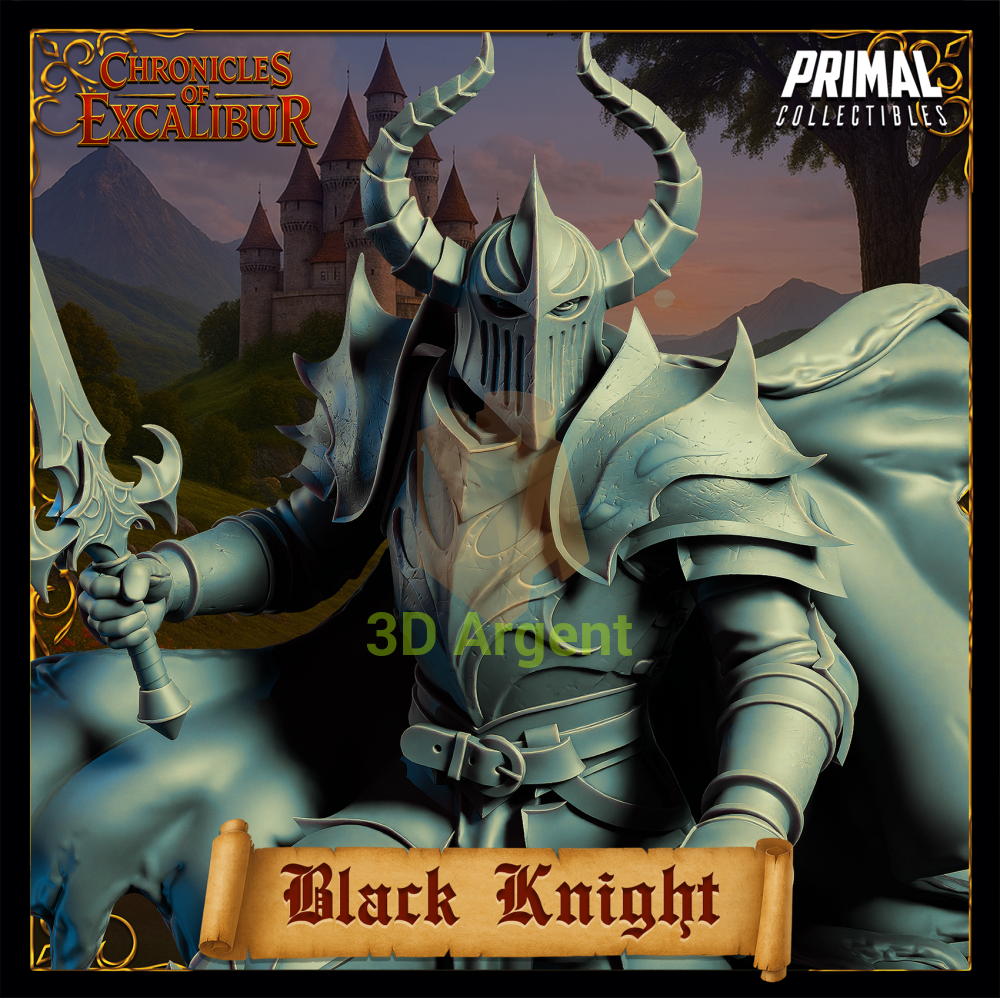 Knight - Black Knight - Fantasy compatible D&D DragonLance Miniatures Primal