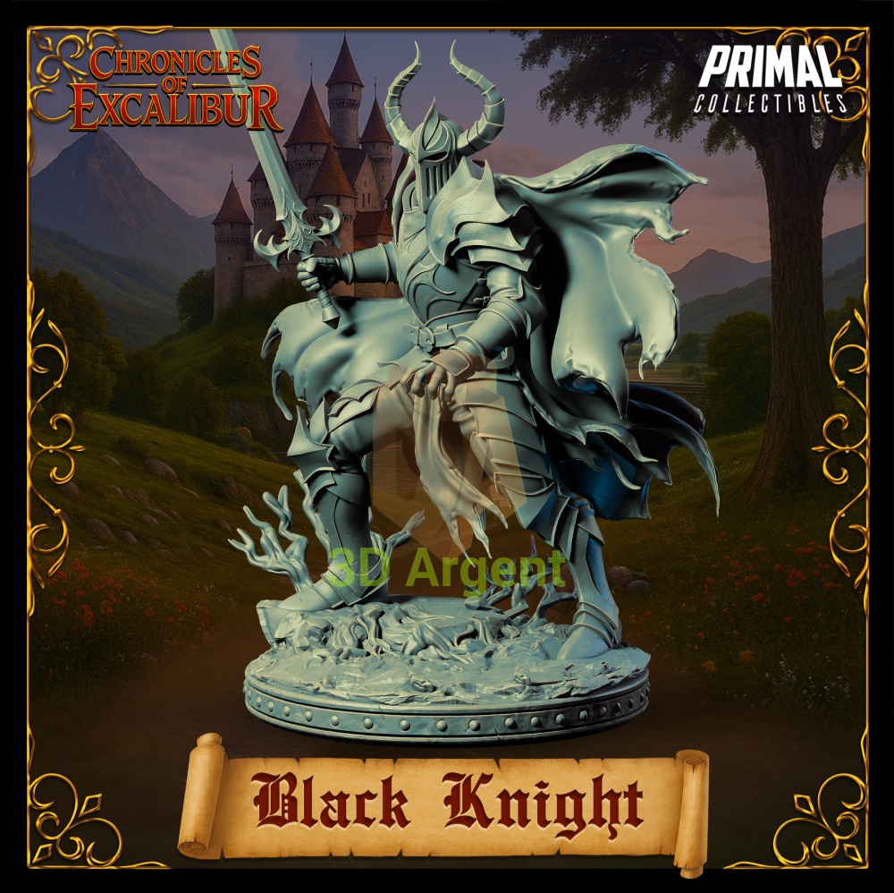 Knight - Black Knight - Fantasy compatible D&D DragonLance Miniatures Primal