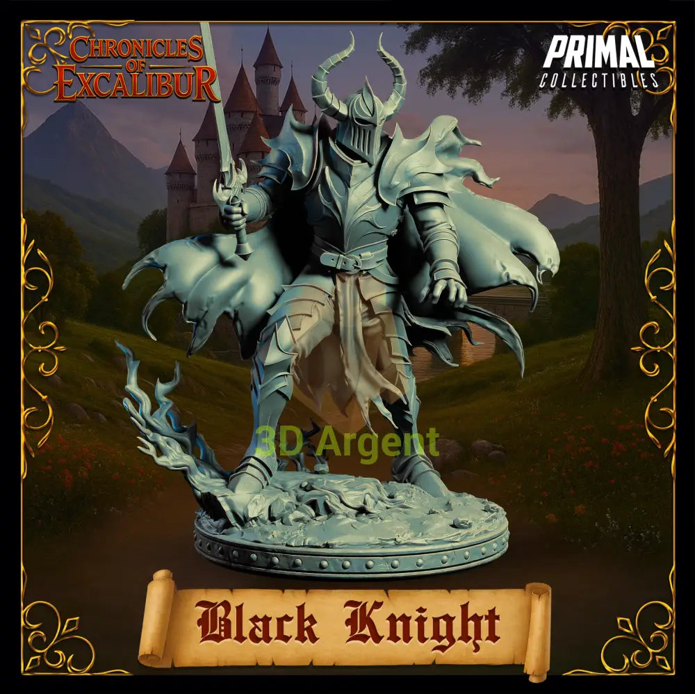 Knight - Black Knight - Fantasy compatible D&D DragonLance Miniatures Primal