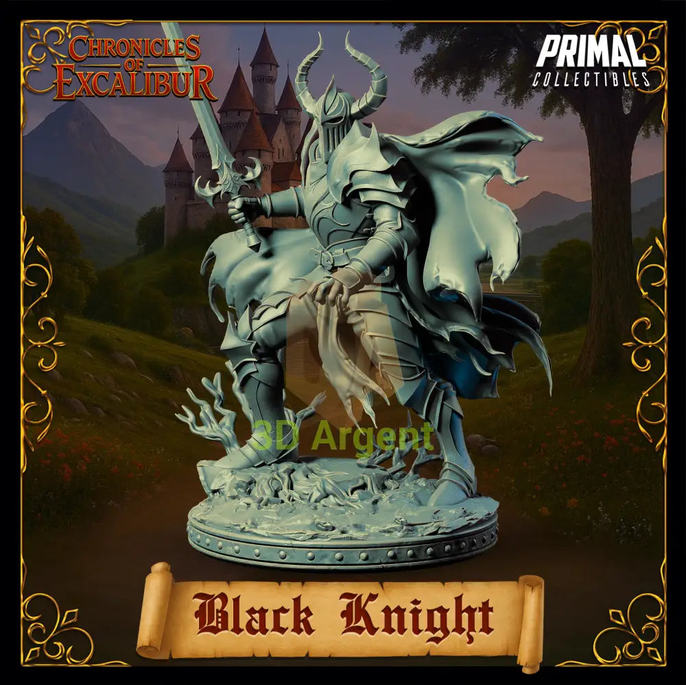 Knight - Black Knight - Fantasy compatible D&D DragonLance Miniatures Primal