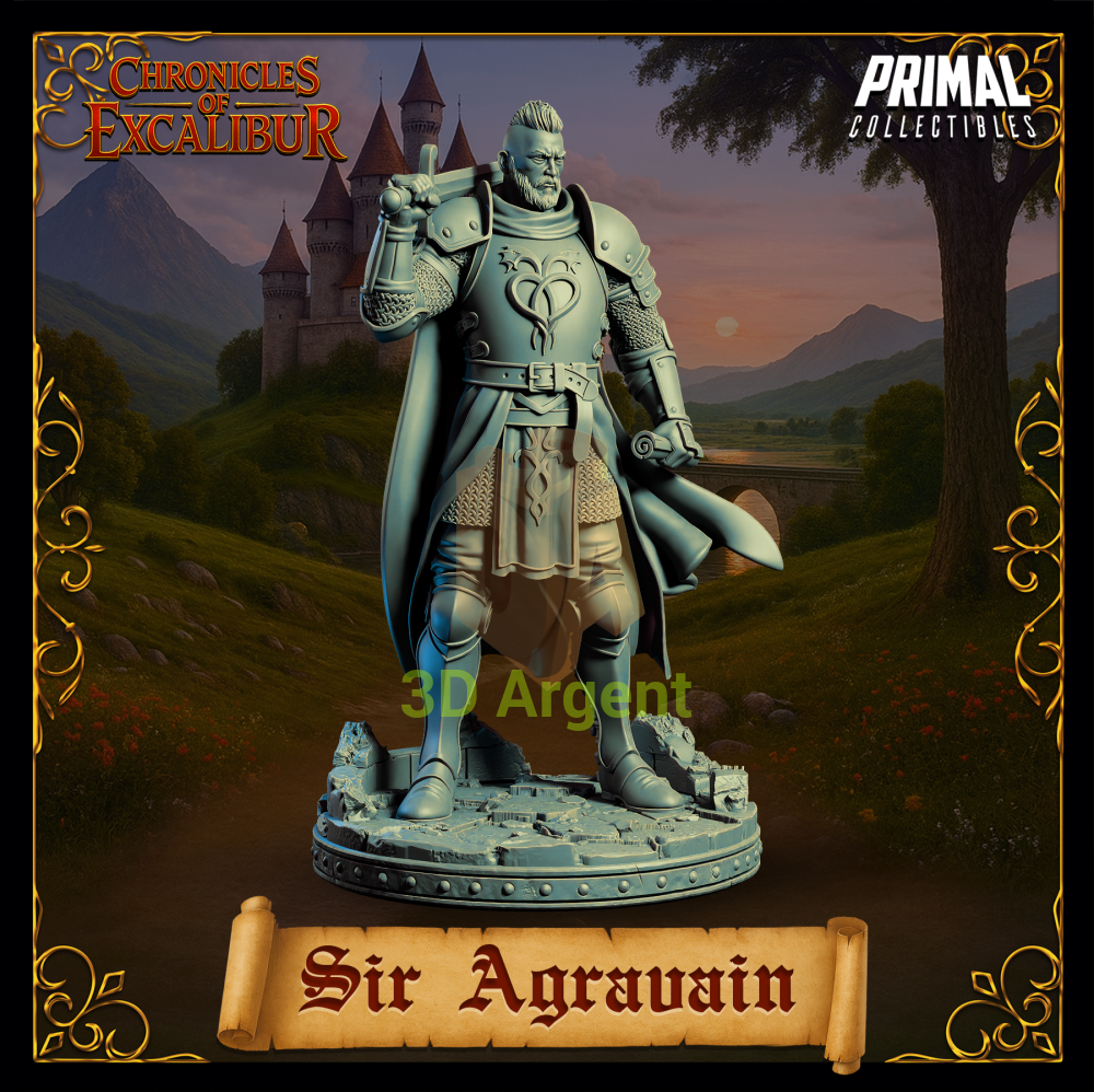 Knight - Sir Agravain - Fantasy compatible D&D DragonLance Miniatures Primal