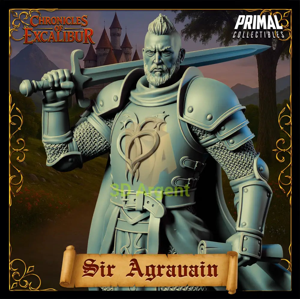 Knight - Sir Agravain - Fantasy compatible D&D DragonLance Miniatures Primal