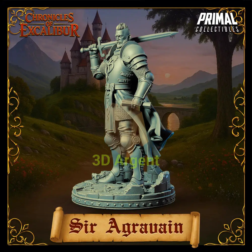 Knight - Sir Agravain - Fantasy compatible D&D DragonLance Miniatures Primal