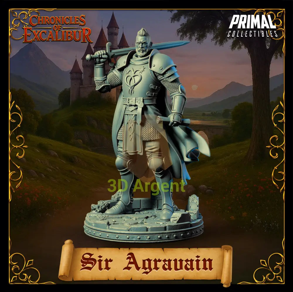 Knight - Sir Agravain - Fantasy compatible D&D DragonLance Miniatures Primal