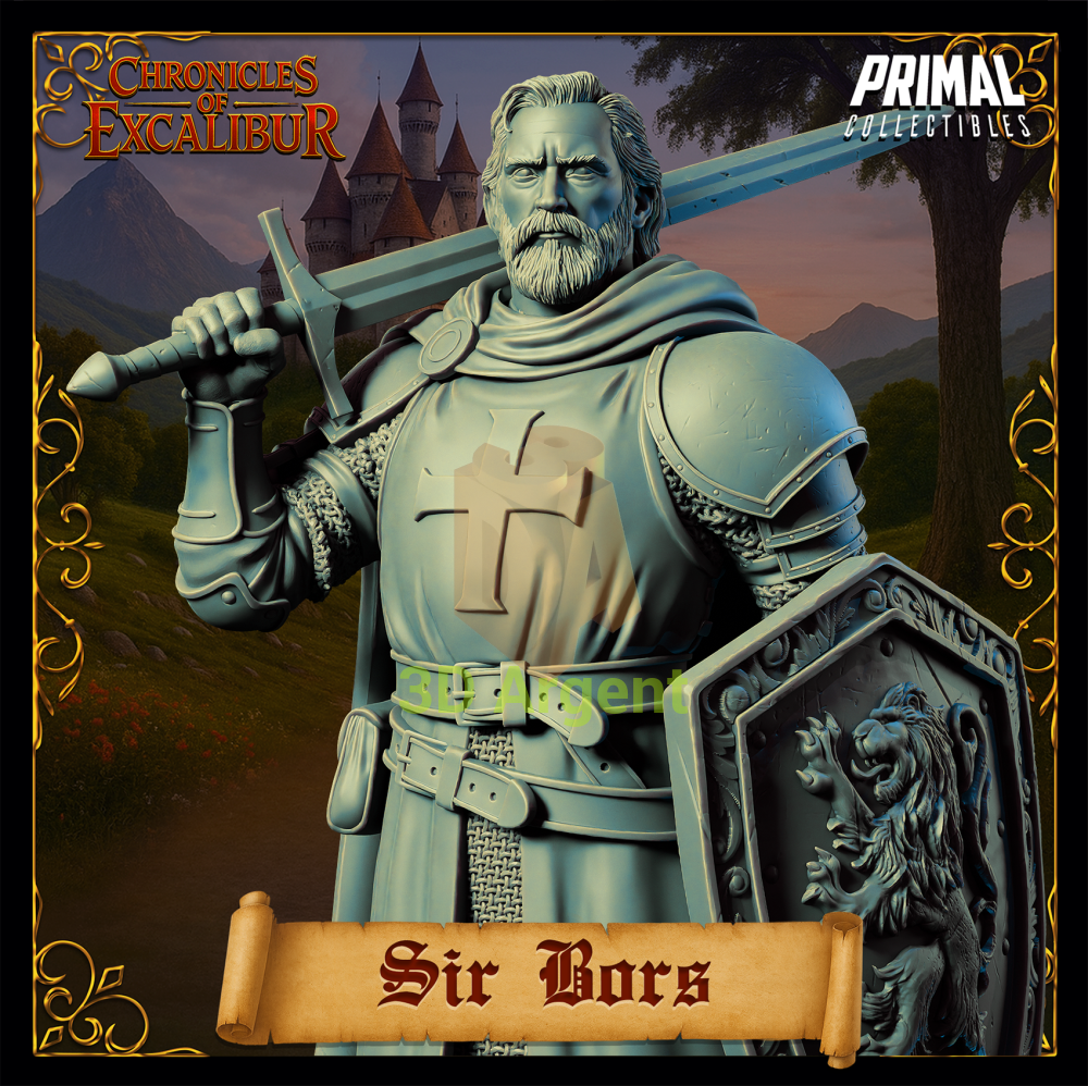 Knight - Sir Boris - Fantasy compatible D&D DragonLance Miniatures Primal