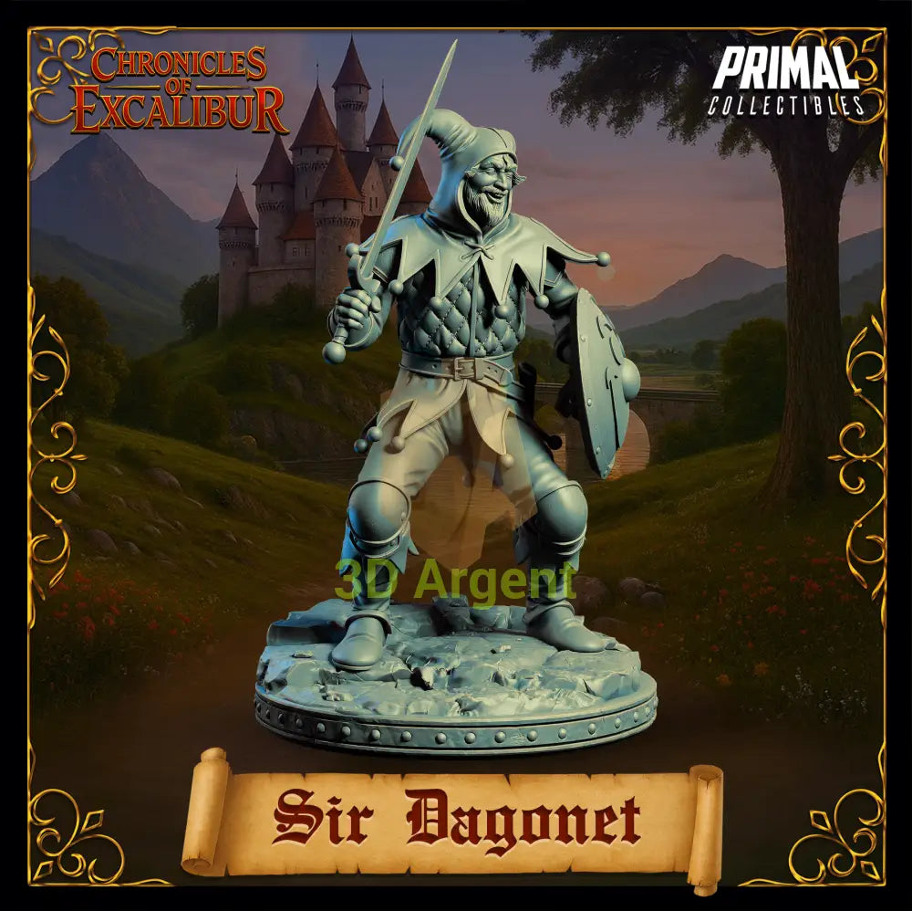 Knight - Sir Dagonet - Fantasy compatible D&D DragonLance Miniatures Primal
