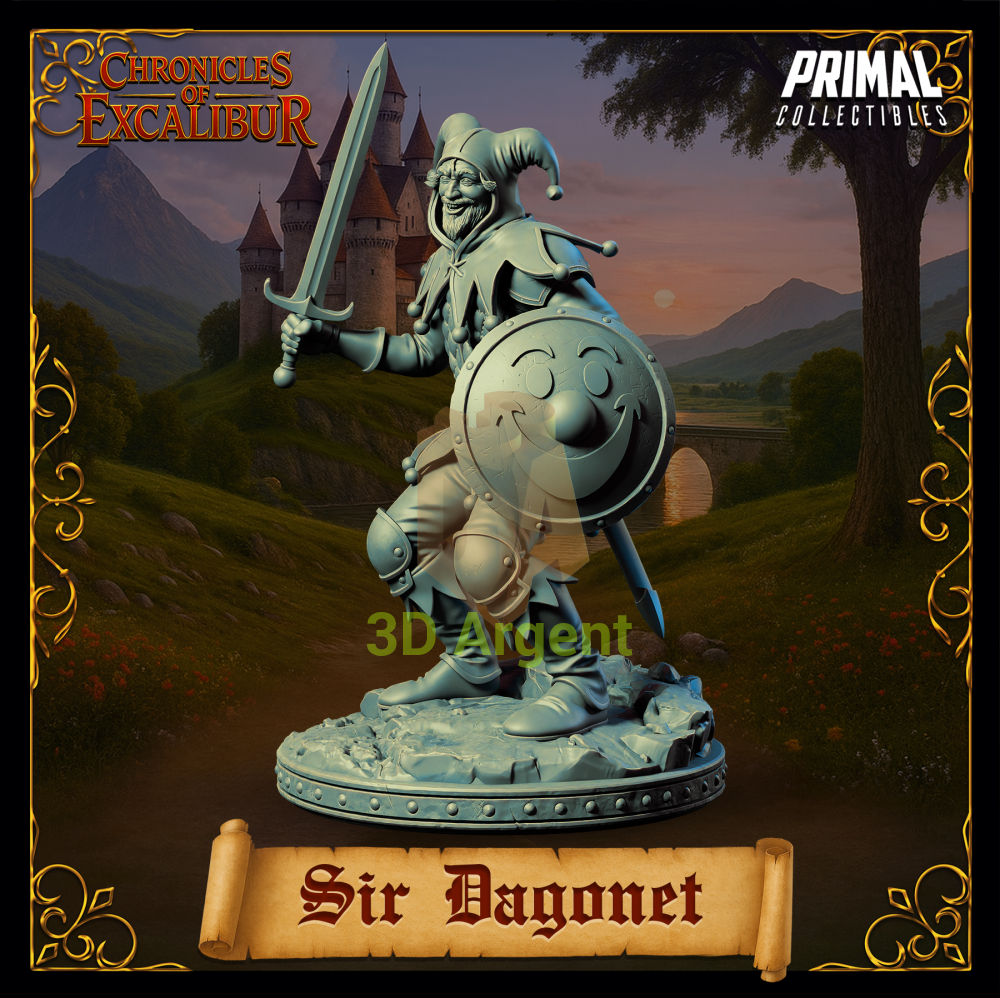 Knight - Sir Dagonet - Fantasy compatible D&D DragonLance Miniatures Primal