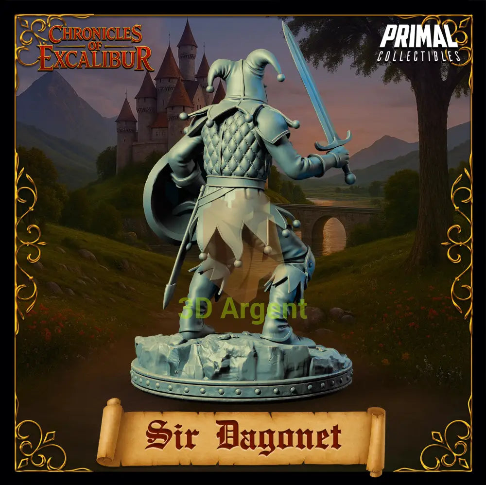 Knight - Sir Dagonet - Fantasy compatible D&D DragonLance Miniatures Primal